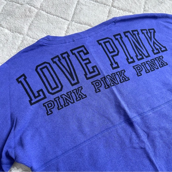 Victoria's Secret PINK | Purple & Black Varsity Crew Neck | Size Small - Picture 3 of 10